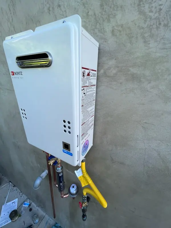 Tankless water heater installation for Beverly Manor homes