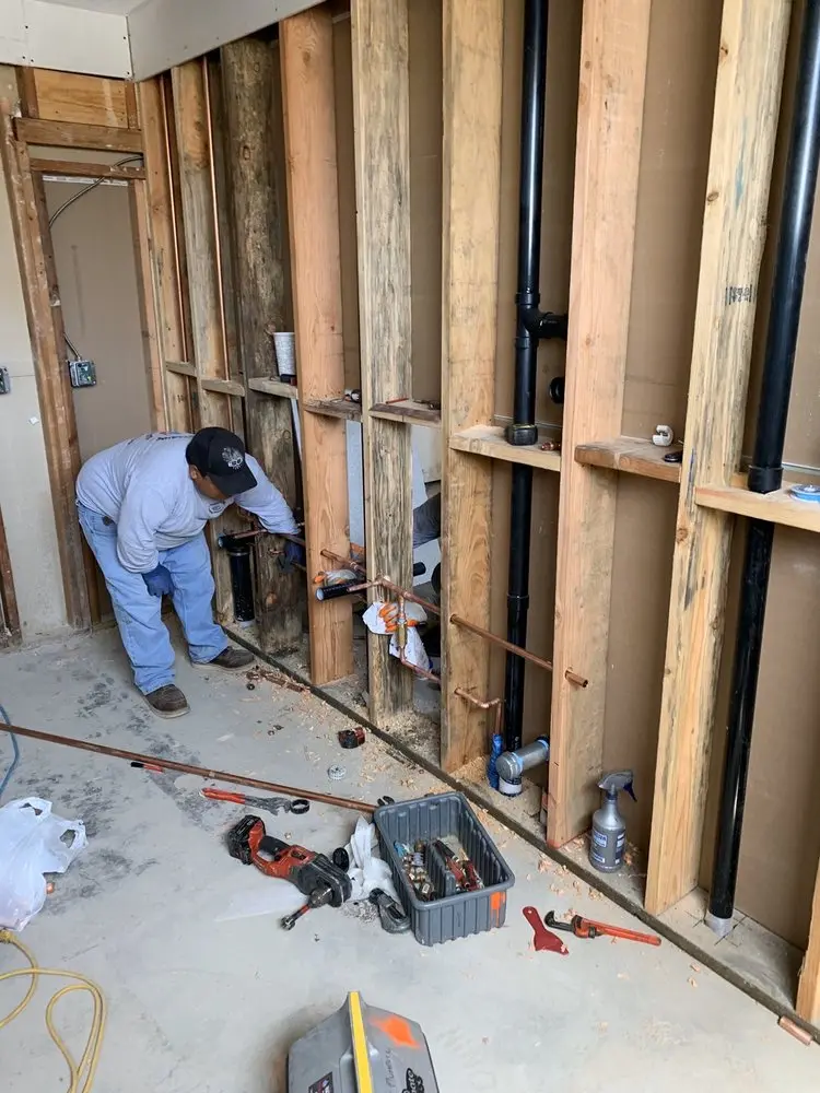 Commercial rough-in plumbing for Water Heater Replacement in Beverly Manor